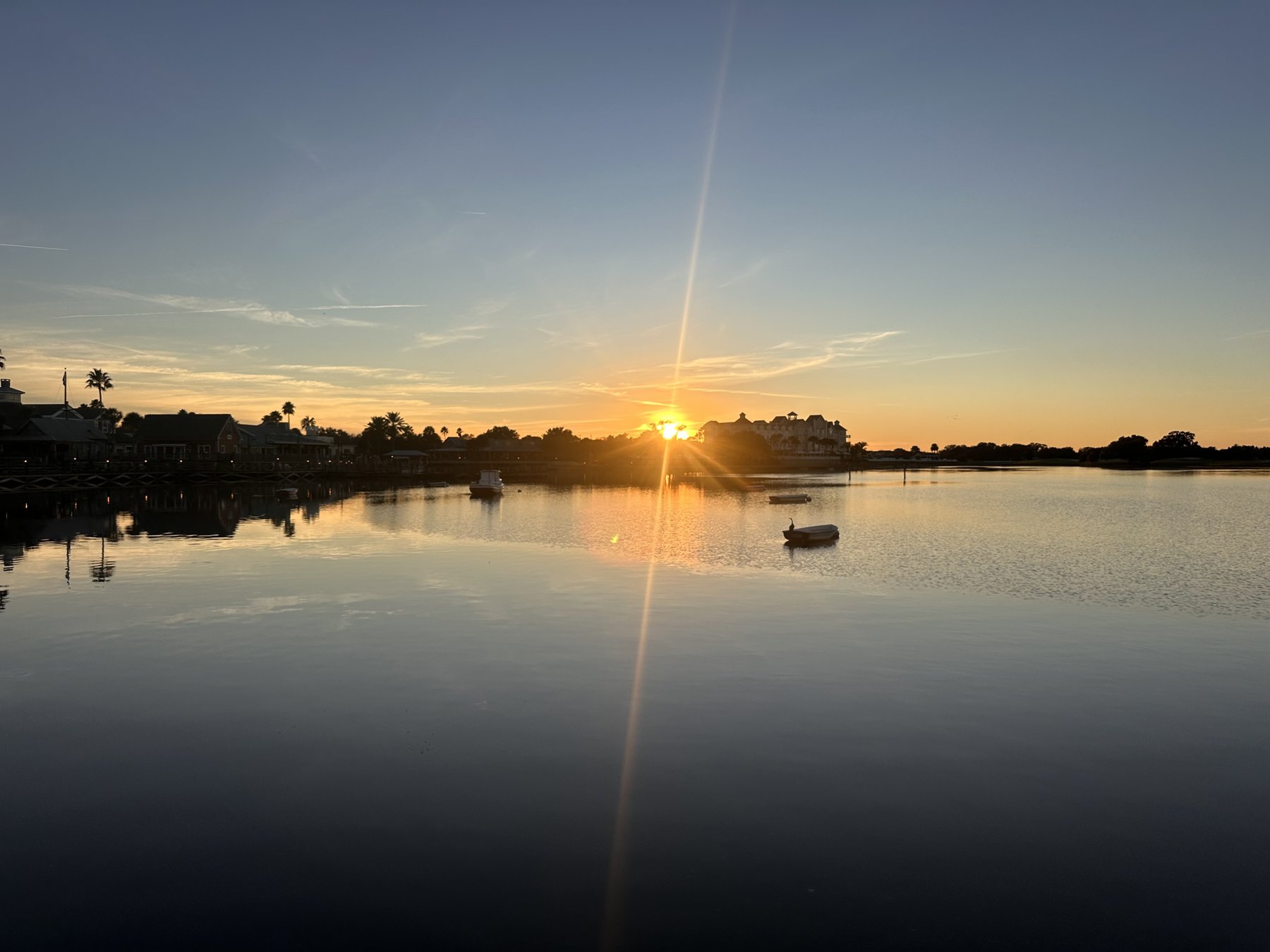 Central Florida sunset over the water